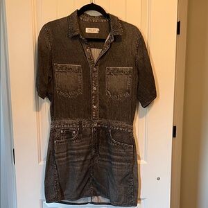 Rag & Bone Charcoal Denim Shirt Dress